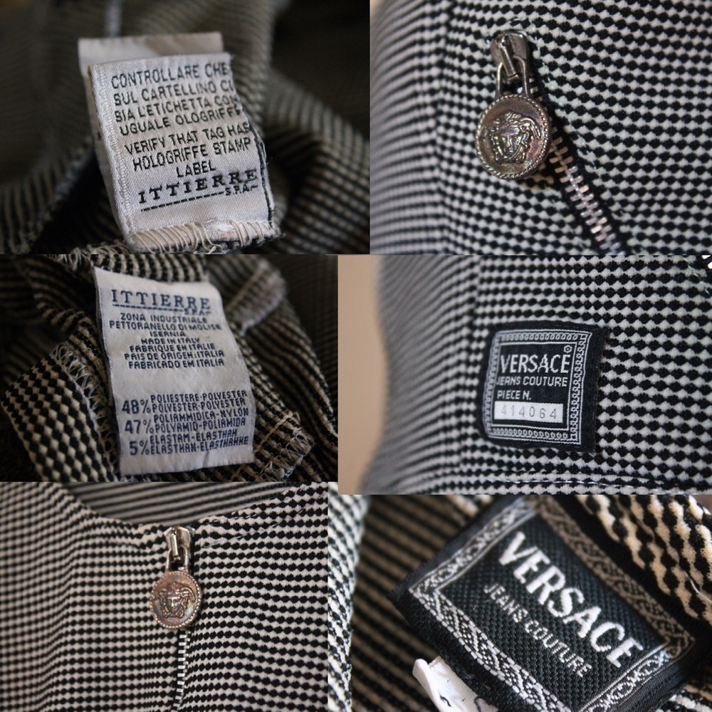 🩶 Vintage '90s Versace Jeans Couture Cropped Zippered Jacket - Picture 14 of 15